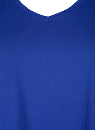 ZizziUnifarbenes Basic-T-Shirt aus Baumwolle, Sodalite Blue, Packshot image number 2