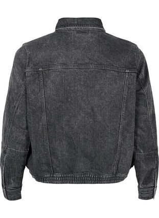 ZizziDenim-Jacke mit verdecktem Reißverschluss, Dark Grey Denim, Packshot image number 1