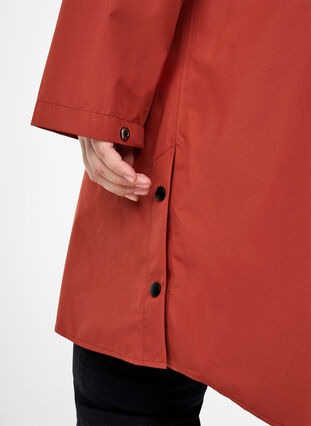 ZizziRegenjacke mit Taschen und Kapuze, Chili Oil, Model image number 2