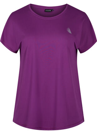 Zizzi Einfarbiges Trainings-T-Shirt, Grape Juice, Packshot image number 0