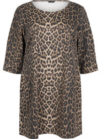 Jeanskleid mit Leoparden-Print