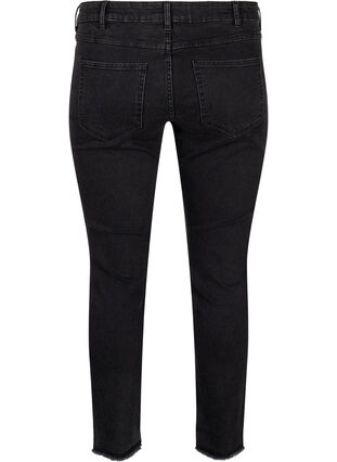 ZizziCropped Emily-Jeans mit ausgefranstem Saum, Dark Grey Denim, Packshot image number 1