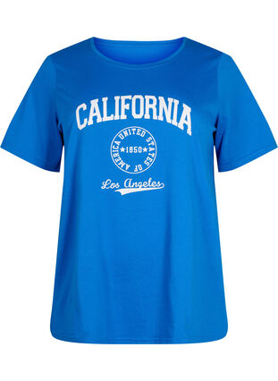 Zizzi FLASH - T-Shirt mit Motiv, Strong Blue, Packshot image number 0
