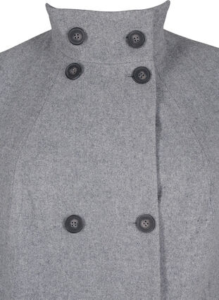 ZizziKurzer A-linienförmiger Trenchcoat, Light Grey Melange, Packshot image number 2