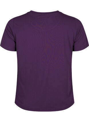 ZizziSchmal geschnittenes Trainings-T-Shirt mit Rundhalsausschnitt, Purple Pennant, Packshot image number 1