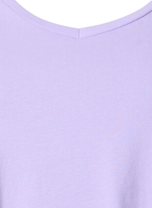 Zizzi Einfarbiges basic T-Shirt aus Baumwolle, Lavender, Packshot image number 2