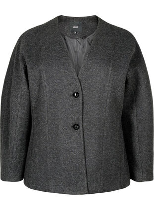 ZizziTaillierter Blazer, Dark Grey Melange, Packshot image number 0