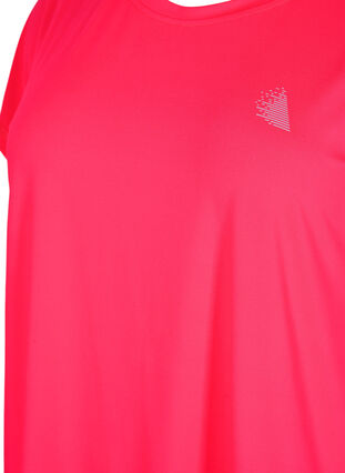 Zizzi Kurzärmeliges Trainings-T-Shirt, Neon Diva Pink, Packshot image number 2