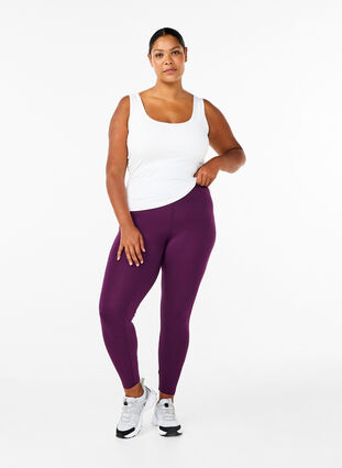 ZizziBasic-Leggings aus Viskose, Potent Purple, Model image number 2