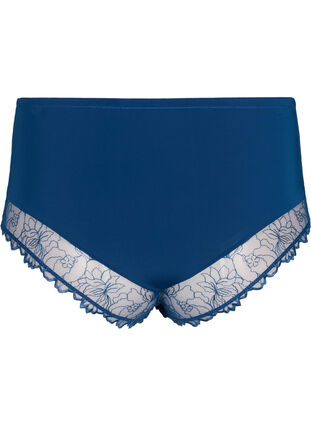 ZizziHipster-Unterhose mit Spitze und normaler Taille, Blue Opal, Packshot image number 1