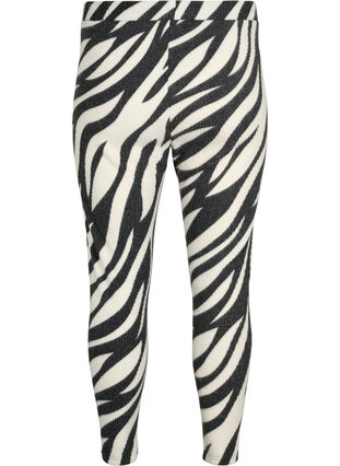 ZizziLeggings mit Zebra-Print, White Zebra, Packshot image number 1