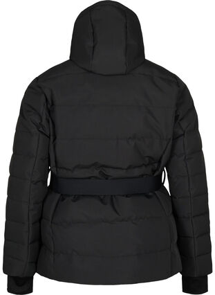 ZizziSki-Jacke mit Kapuze und Gürtel, Black, Packshot image number 1