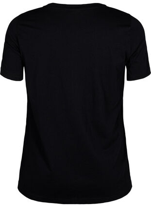 ZizziT-Shirt mit Motiv, Black w. Flower, Packshot image number 1