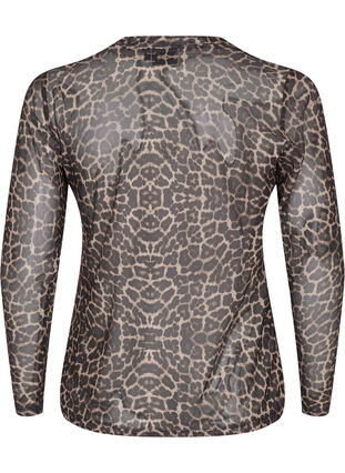 ZizziNetzbluse mit Leopardenmuster, LEO AOP, Packshot image number 1