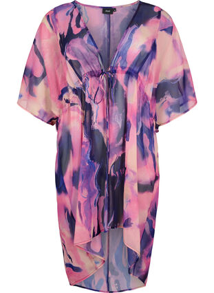 ZizziStrand-Kimono mit Druck, Purple Swirl, Packshot image number 0