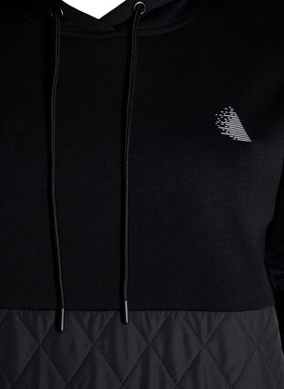 ZizziKapuzensweatshirt mit Steppung, Black, Packshot image number 2