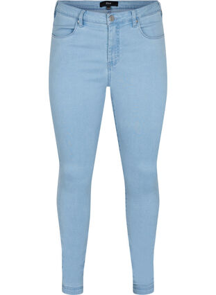 ZizziSuper Slim Amy Jeans mit hoher Taille, Ex Lt Blue, Packshot image number 0