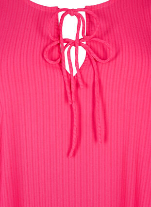 Zizzi Tunika aus Viskose mit Bindebändern, Bright Rose, Packshot image number 2