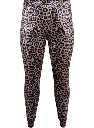 ZizziVelours-Leggings mit Leopardenmuster, Leopard, Packshot image number 0