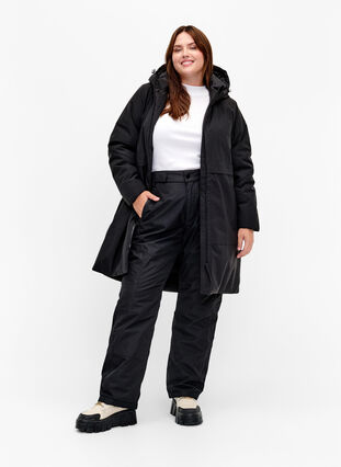 ZizziWinterjacke mit verstellbarer Taille, Black, Model image number 3