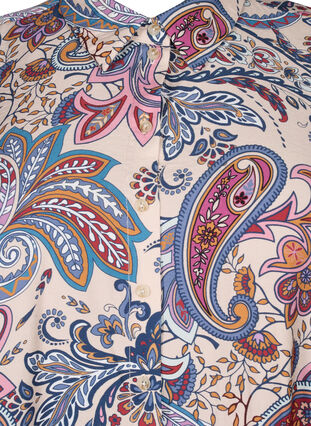 ZizziViskose-Tunika mit Paisley-Print und 3/4-Ärmeln, Sand Do. Paisley AOP, Packshot image number 2