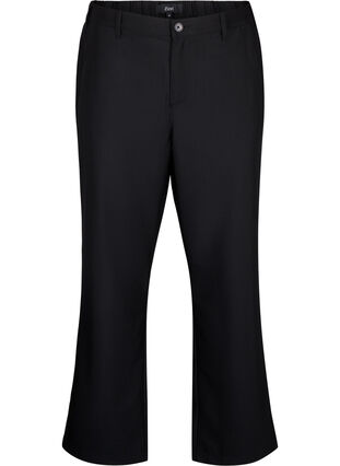 ZizziGerade geschnittene Hose mit hoher Taille, Black, Packshot image number 0