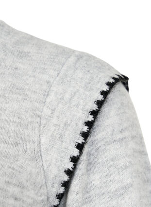 Zizzi Strickbluse mit Kontrastnähten, LGM Black Edges, Packshot image number 3