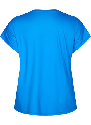 Zizzi Kurzarm Trainingsshirt, Brilliant Blue, Packshot image number 1