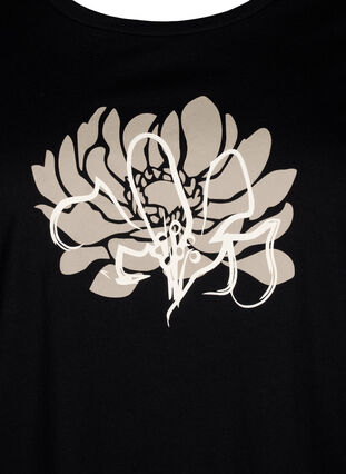 ZizziT-Shirt mit Motiv, Black w. Flower, Packshot image number 2