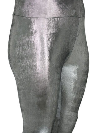 ZizziSilberne Leggings mit hoher Taille, Dark Silver, Packshot image number 2