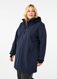 Softshell-Jacke mit abnehmbarer Kapuze, Night Sky, Model