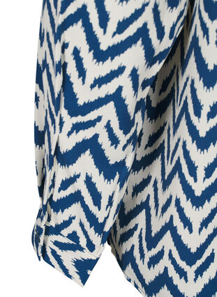 ZizziLangärmelige Hemdbluse mit V-Ausschnitt, OFF WHITE ZIG ZAG, Packshot image number 4