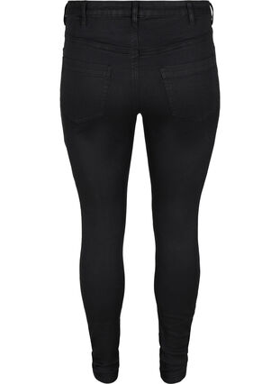 ZizziExtra schmale Amy Jeans mit hoher Taille, Black, Packshot image number 1