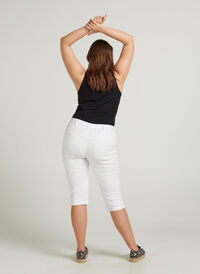 Slim Fit Emily Capri Jeans, Bright White, Model