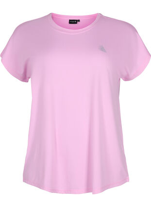 Zizzi Kurzarm Trainingsshirt, Pastel Lavender, Packshot image number 0