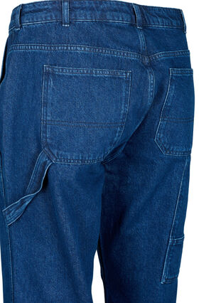 Zizzi Gerade Passform Cargo Jeans, Dark blue, Packshot image number 3