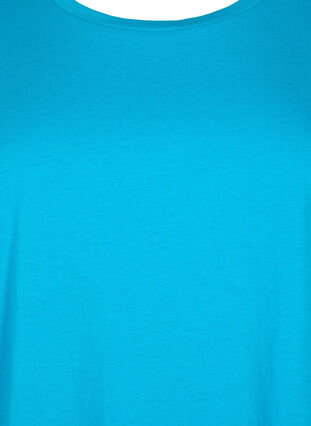 Zizzi Kurzärmeliges T-Shirt aus einer Baumwollmischung, Hawaiian Ocean, Packshot image number 2