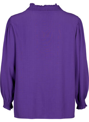 ZizziLangärmlige Bluse aus Viskose, Heliotrope, Packshot image number 1