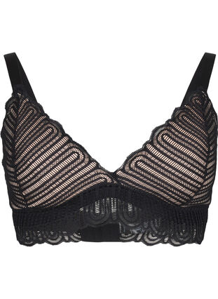 ZizziBralette mit Spitze und weicher Polsterung, Black, Packshot image number 0