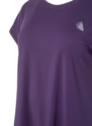 ZizziKurzarm Trainingsshirt, Purple Plumeria, Packshot image number 2