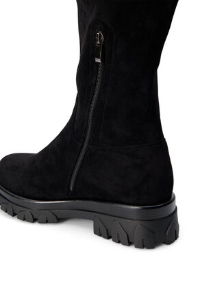 ZizziExtra-Weite - Stiefelette aus Wildlederimitat, Black, Packshot image number 4