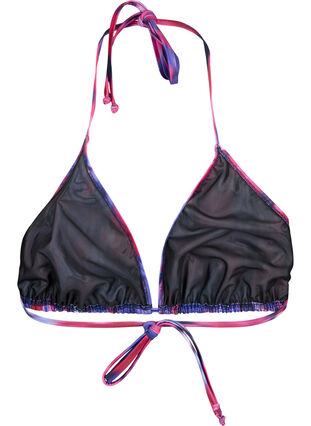 Zizzi Triangel-Bikini-BH mit Muster, Pink Flower AOP, Packshot image number 1