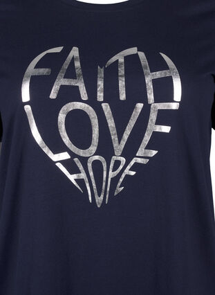 ZizziFLASH - T-Shirt mit Motiv, Navy B. Silver Faith, Packshot image number 2