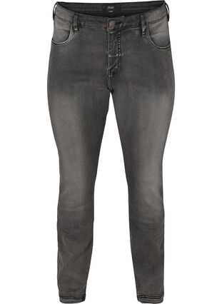 ZizziSchmale Passform Emily Jeans mit normaler Taille, Dark Grey Denim, Packshot image number 0