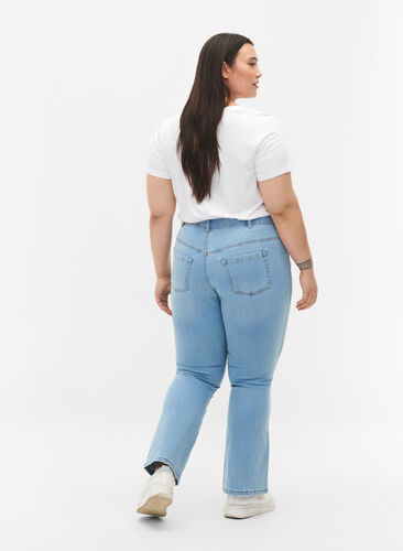 ZizziEllen Bootcut-Jeans mit hoher Taille., Ex Lgt Blue, Model image number 1