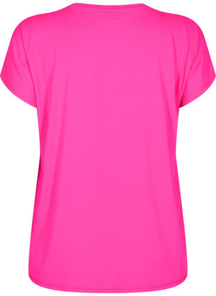 Zizzi Kurzärmeliges Trainings-T-Shirt, Neon Pink Glo, Packshot image number 1