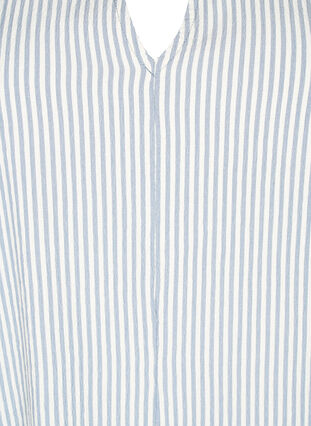 Zizzi Gestreiftes Kleid mit 3/4-Ärmeln, Blue Stripe, Packshot image number 2