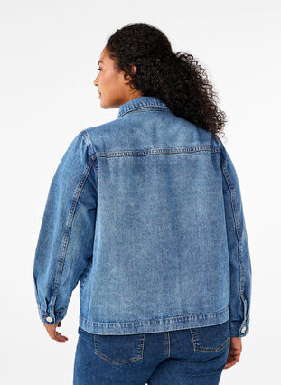 ZizziHemdjacke aus Denim mit Taschen, Blue Denim, Model image number 1