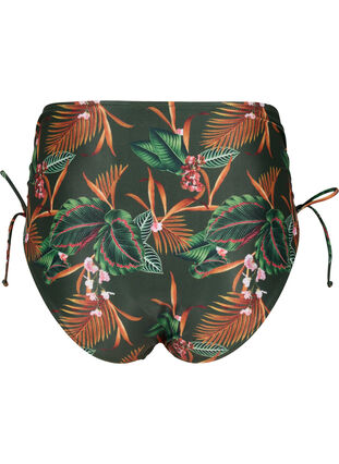 Zizzi Gedruckte Bikini-Unterteile mit einer hohen Taille, Boheme Palm Aop , Packshot image number 1