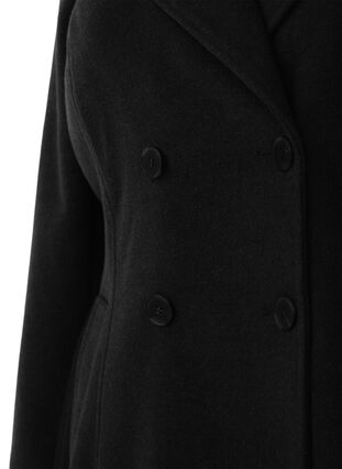 ZizziKurze Wolljacke mit Gürtel, Black, Packshot image number 2